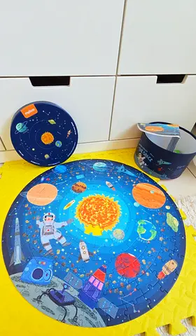 Mideer Round Puzzle: Wandering Through The Space astronaut kids children educational montessori toy