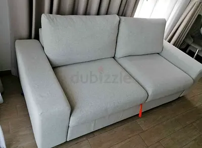 Comfortable Light Grey 2-Seater Sofa
