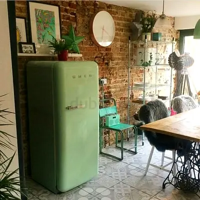 Smeg Retro-style Dark Green Fridge