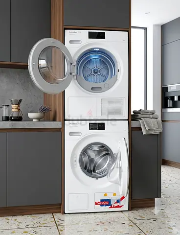 Miele W1T1 White Edition WMV 960 WPS 9kg Washing Machine  TMV 840 WP 9kg Tumble Dryer – Premium Ger