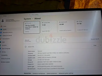 Laptop use i7 11Gen