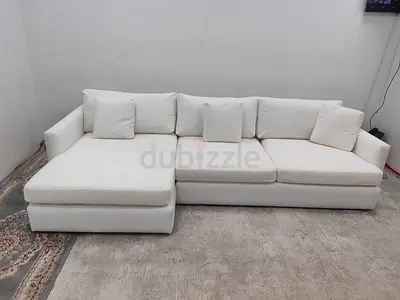 Expensive quality crate and berrel lshape sofa