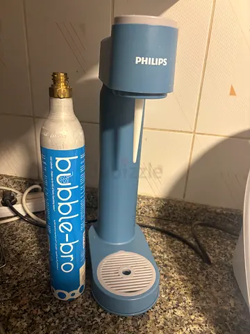 Philips Soda Maker / Carbonator - Light Blue with Bubble-Bro CO2 Cylinder + 1 recharge