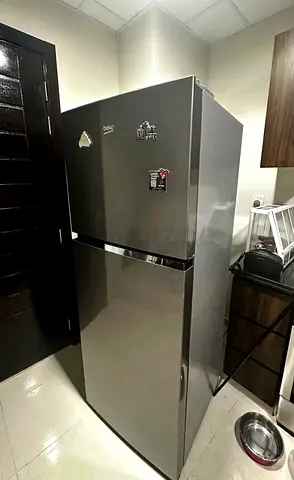 Beko Double Door Refrigerator - Silver, Good Working Condition