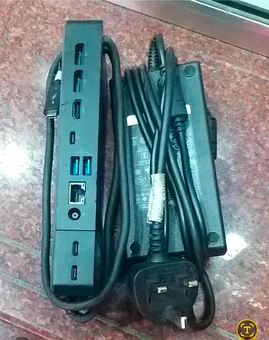 2 Thunderbolt 4 Type C 2 DP One HDMI 4 USB one Internet port also Supe Dell Docking Station WD22TB4