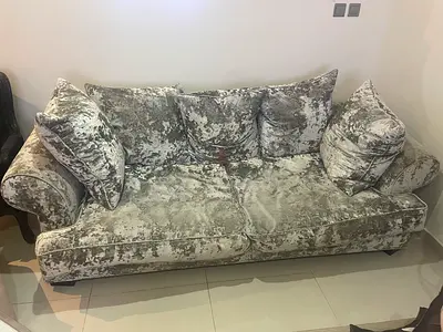 X3 seater sofa, crushed velvet