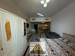 Annual rental: Very spacious studio in Al Nuaimiya Tower C, Al Nuaimiya 1, Ajman. Balcony with a gre