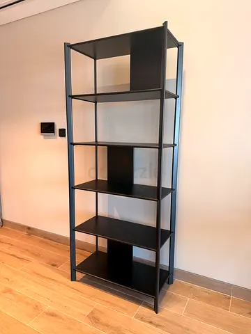 Modern Black 6-Tier Storage Shelf / Bookcase