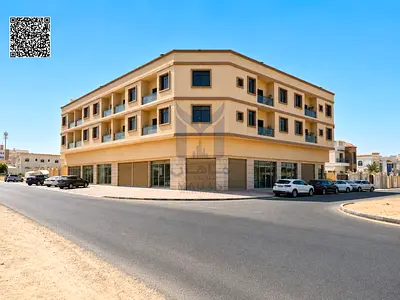 Corner Residential & Commercial Building for Sale in Al Rawda, Ajman | 24 Studios | 22 One-Bedroom Apartments | 14 Shops | AED 1.1M Annual Income