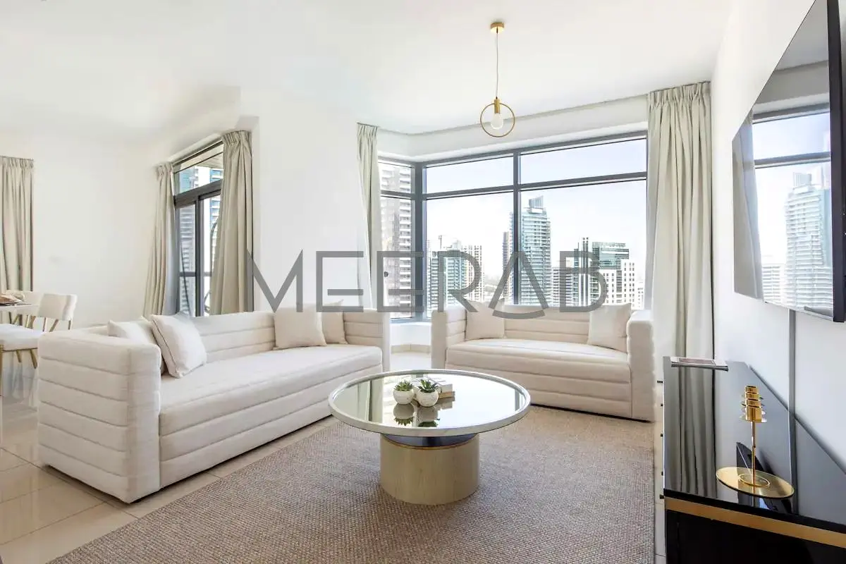Luxury Fully Furnished 2-Bedroom Apartment with Full Marina Views