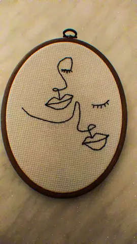 Handmade Minimalist Line Art Embroidery Wall Hanging
