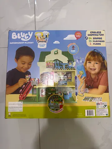 Bluey Supermarket Playset - Kids Pretend Play Store with Accessories.