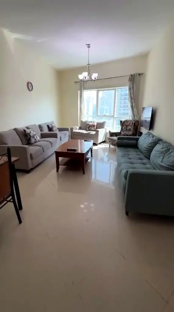 fully furnished one bedroom apartment in al qasba for monthly rent with pool and gym