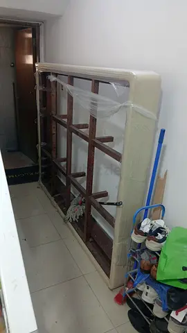 Single bed frame with mattress — good condition. - unused