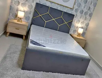 Brand new couple size bed frame with mattress for sale