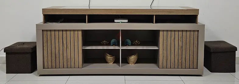 TV UNIT UPTO 75 INCHES - BROWN