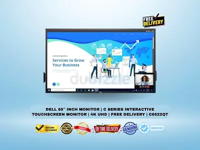 Dell 65″ Inch Monitor | C Series Interactive Touchscreen Monitor | 4K UHD | Free Delivery | C6522QT