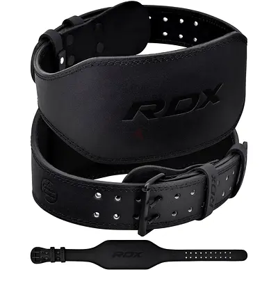 RDX Leather Weightlifting Belt with Double Prong Buckle 37-43 inches