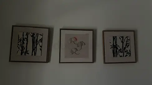 Set of 3 Framed Botanical Art Prints - Neutral Toned Wall Décor