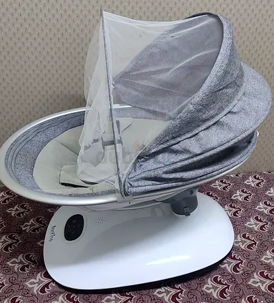 Bonfino Electric Baby Swing with Canopy and Mosquito Net