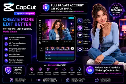 CapCut Pro 3 Months | Full Premium Features | Professional Video Editing | All Devices