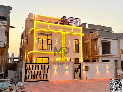 فيلا  فاخرة للبيع في الحليو  – عجمان | 5 غرف ماستر | رووف | شامل رسوم التسجيل والتمليك