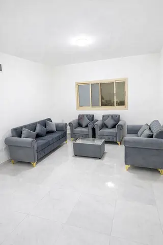 Brand new velvet fabric 7-seater sofa set with table