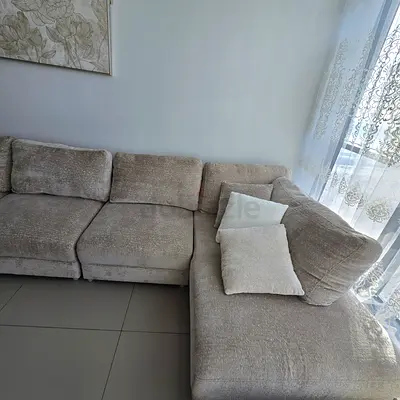 Fast sell Comfortable L-Shaped Sectional Sofa with Cushions