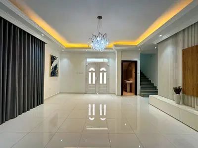 4 Bhk 6 bath with maidroom villa available in Al hoshi sharjah 2nd shifting Rent 130k