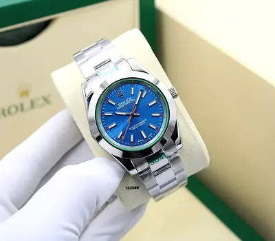 Rolex Oyster Perpetual Mens Master Quality Copy Watch - Blue Dial, Stainless Steel
