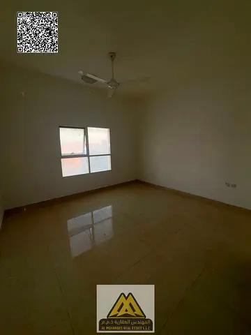 Studio for Annual Rent in Al Muwaihat 3 – Ajman | Semi-Closed Kitchen | Central AC | Prime Location