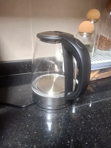Glass Electric Kettle with LED Base - Used, Good Condition