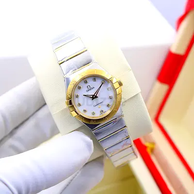 Omega Constellation Ladies Two-Tone Stones Dial Master Quality Copy Watch