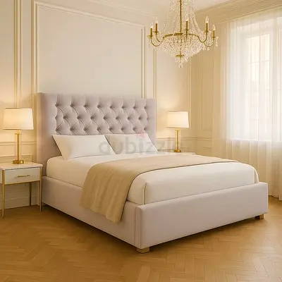 Premium High Quality Chesterfield Double Size Bed Frame With Medical Mattress. Stylish Modern Design