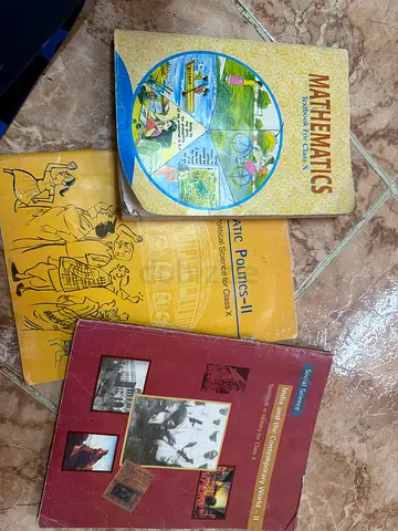 Set of Class X Textbooks: Mathematics, Political Science, Social Science (used)