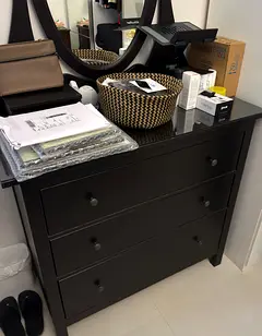 ikea hemnes 3 drawer dresser black brown HEMNES 8-drawer dresser, black-brown, 63x373/4"