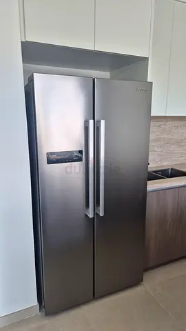 SMEG Large Stainless Steel Side-by-Side Refrigerator - New, never used