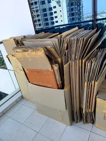 54 Used cardboard moving and storage boxes (used once)