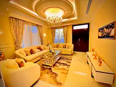 Own your dream villa with a classic design, a rooftop terrace, registration fees, furnishings, and a