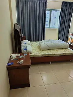 Clean room with attached bathroom in shabiya 9 beside safer mall
