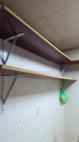 Wall Mounted Wooden Floating Shelves with Brackets