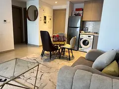 Furnished 1BR in Al Mamzar, first tenant, brand-new furniture, free internet. Monthly rent: AED 5,50