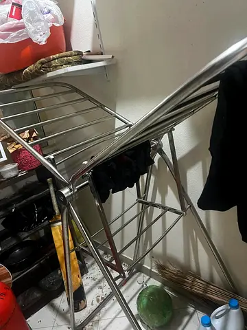 Foldable Stainless Steel Clothes Drying Rack - Good Condition