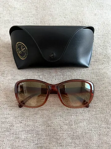 Women’s Ray-Ban Brown Sunglasses with Case