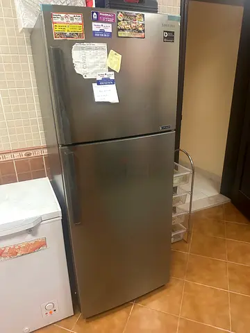 Samsung Stainless Steel Double Door Refrigerator - Good Condition