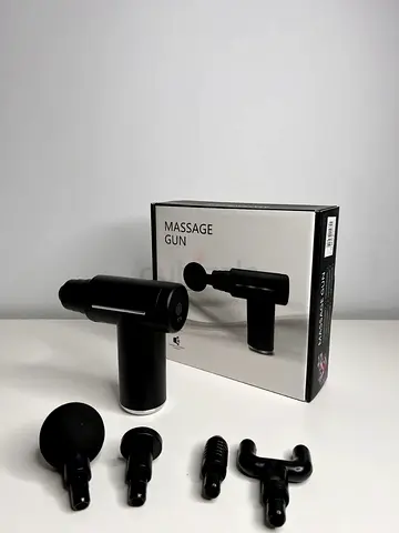 Portable Massage Gun with 4 Attachments - Excellent Condition