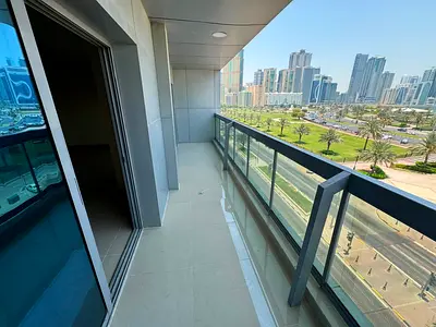 two bedrooms flat for rent in majaz 2 with sea view