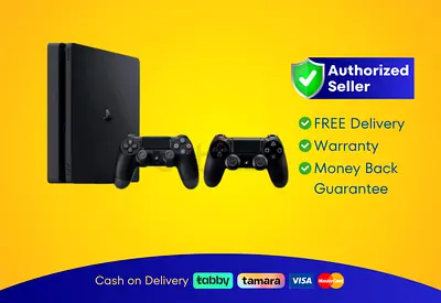 Sony PlayStation 4 - Slim - Black - 500GB with 2 Controller | Brand New | 01 Month Warranty | FREE