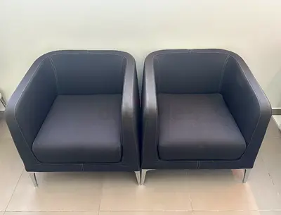 Modern Single-Seat Brown Fabric Armchair - Compact