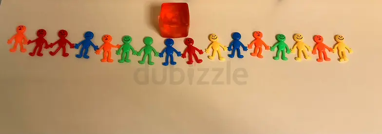 Colorful Mini Plastic Figure Counters for Learning and Play